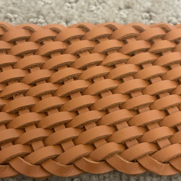 Tan Woven Belt with Gold Buckle - Picture 3 of 6